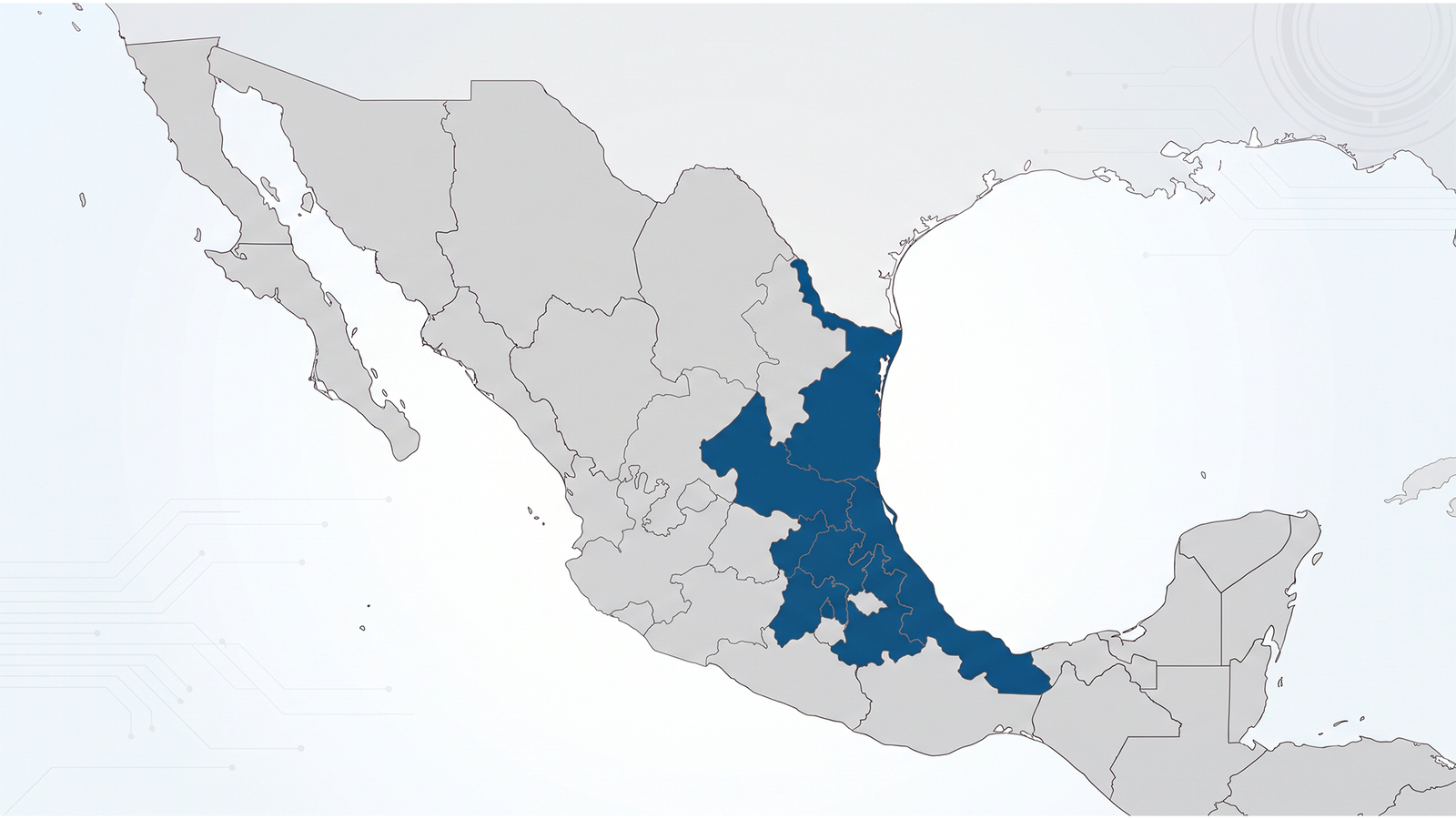 Mapa de cobertura nacional en México